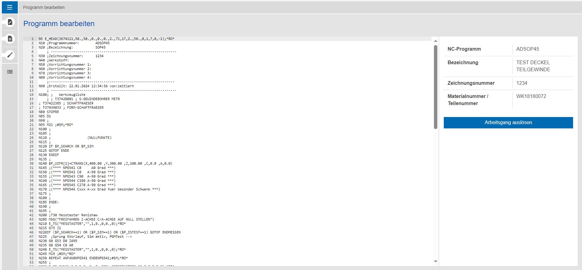 Programmvorlage